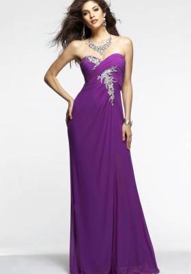 Платье в пол с завышенной талией, style 7316 фиолетовый