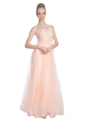  Платье со стразами 31-98 розовое