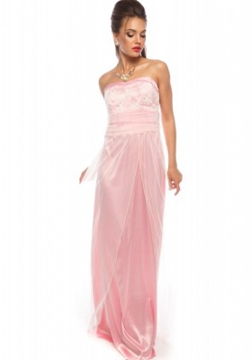 Платье с открытой спиной   Leleya Джулиан розовое